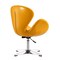 Manhattan Comfort Raspberry Faux Leather Adjustable Swivel Chair in Yellow and Polished Chrome AC038-YL - alternate 2